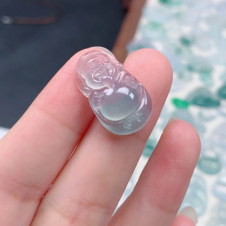 翡翠未镶嵌颈饰冰种小财爷
