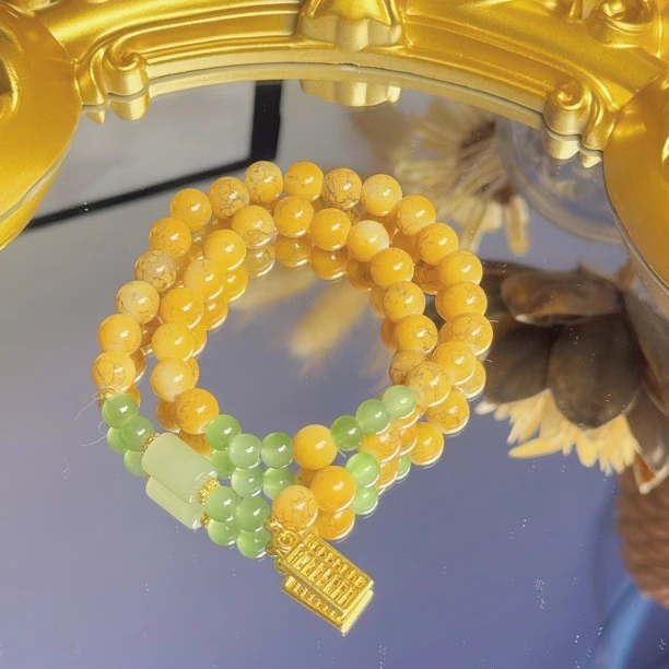 手工串珠新中式瓷珠双圈