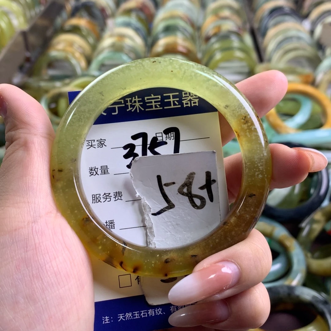 蛇纹石玉未镶嵌手镯3757