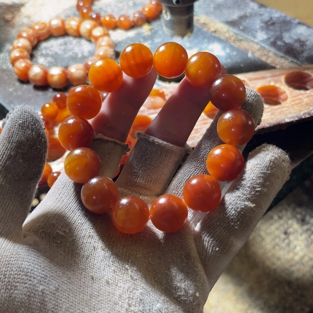 盘***青松木（琥珀木）手串/手链1.6固化包浆