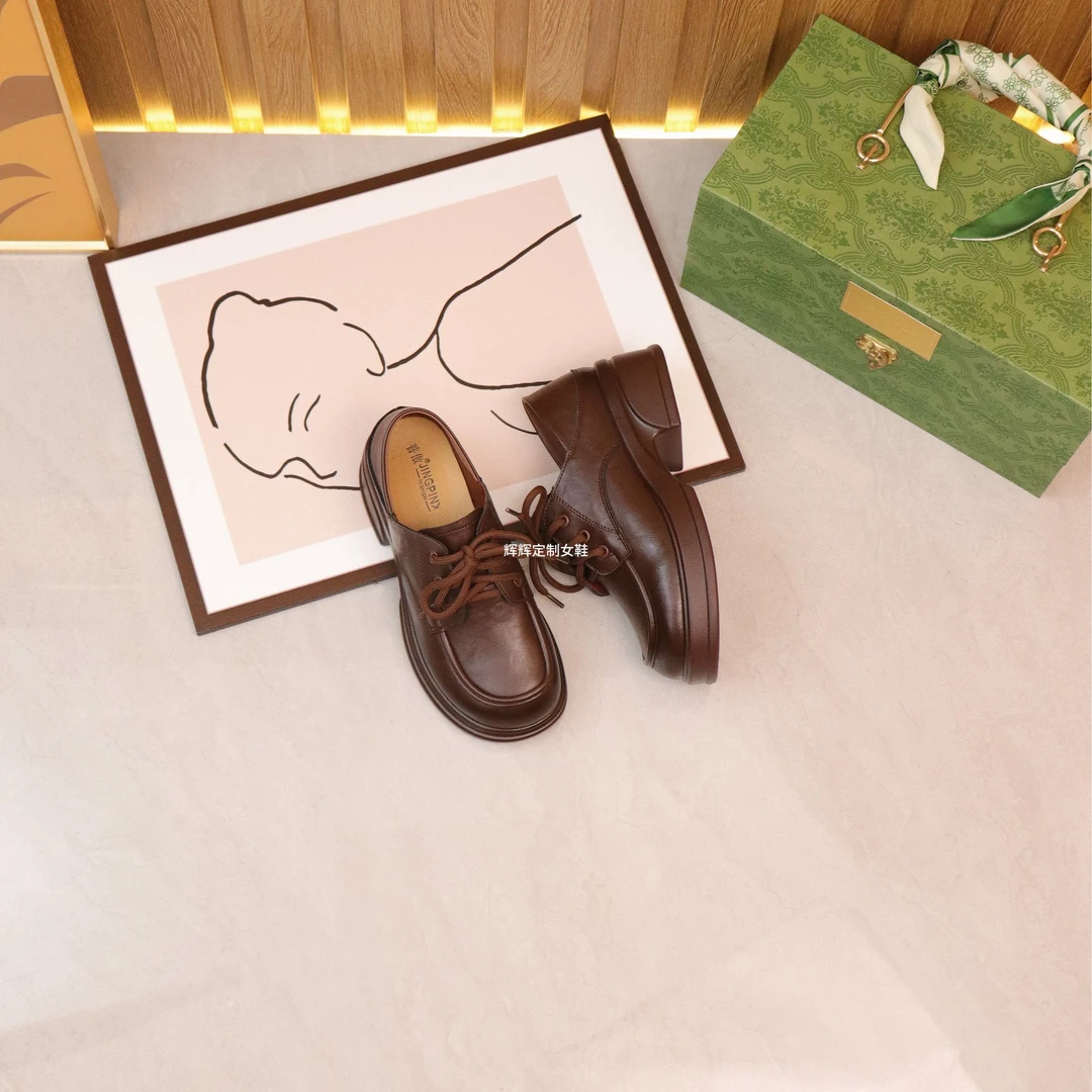 百搭新款英伦乐福鞋小皮鞋厚底女单鞋