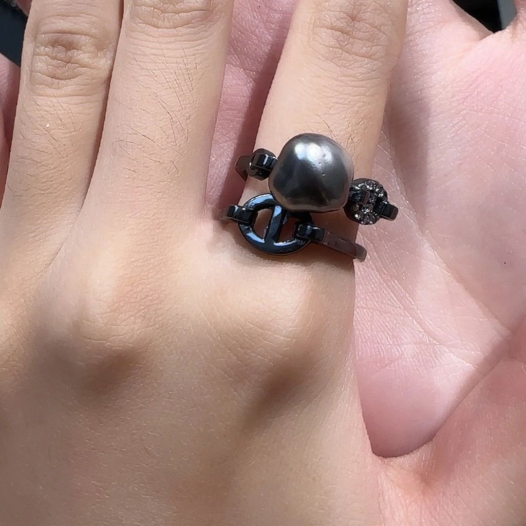 海水珍珠戒指银S925镶嵌