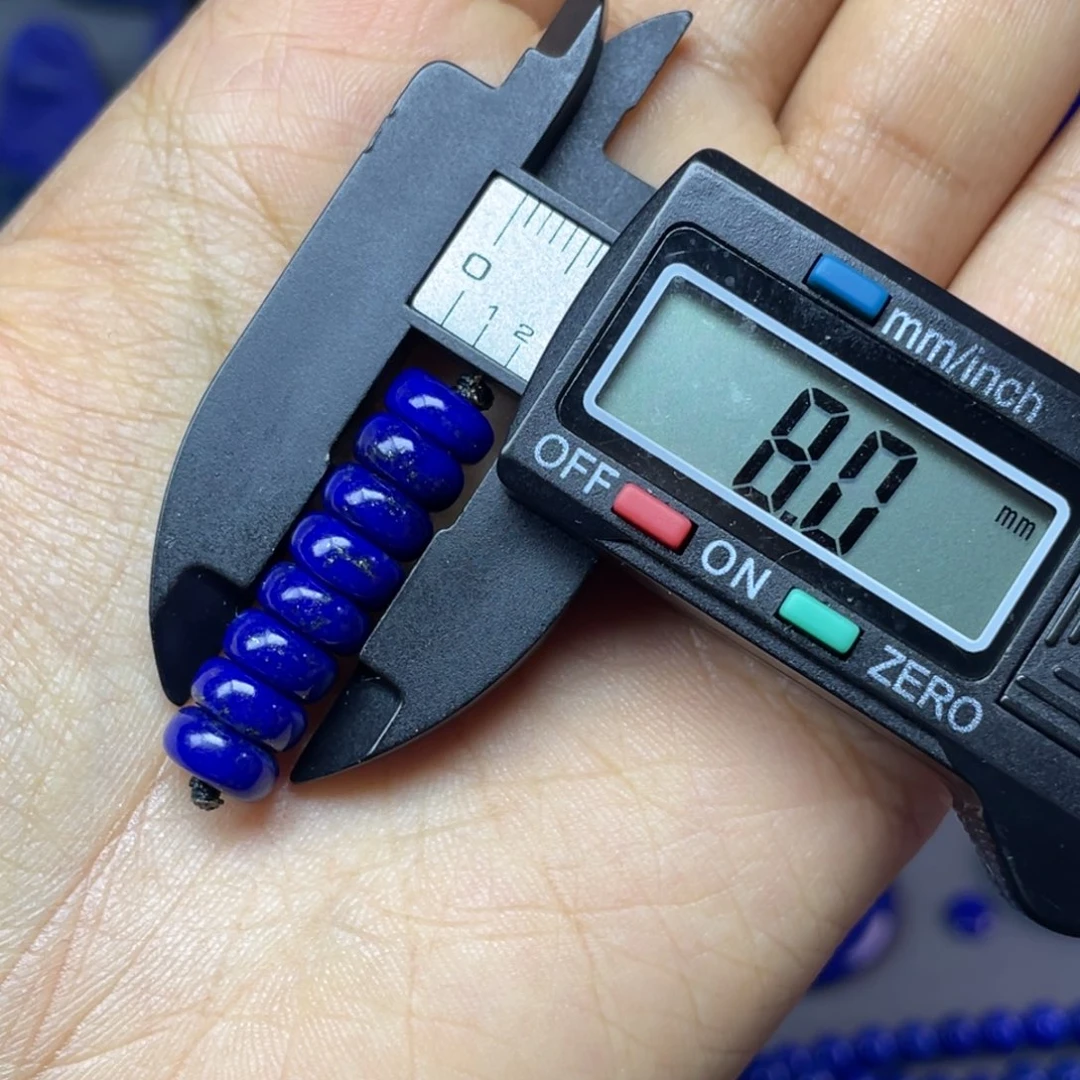 青金石未镶嵌8mm隔片配饰