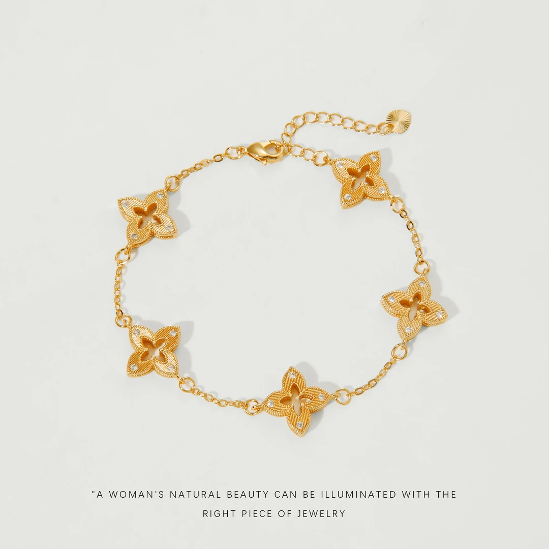 铜合金合成锆石手链 手链A496