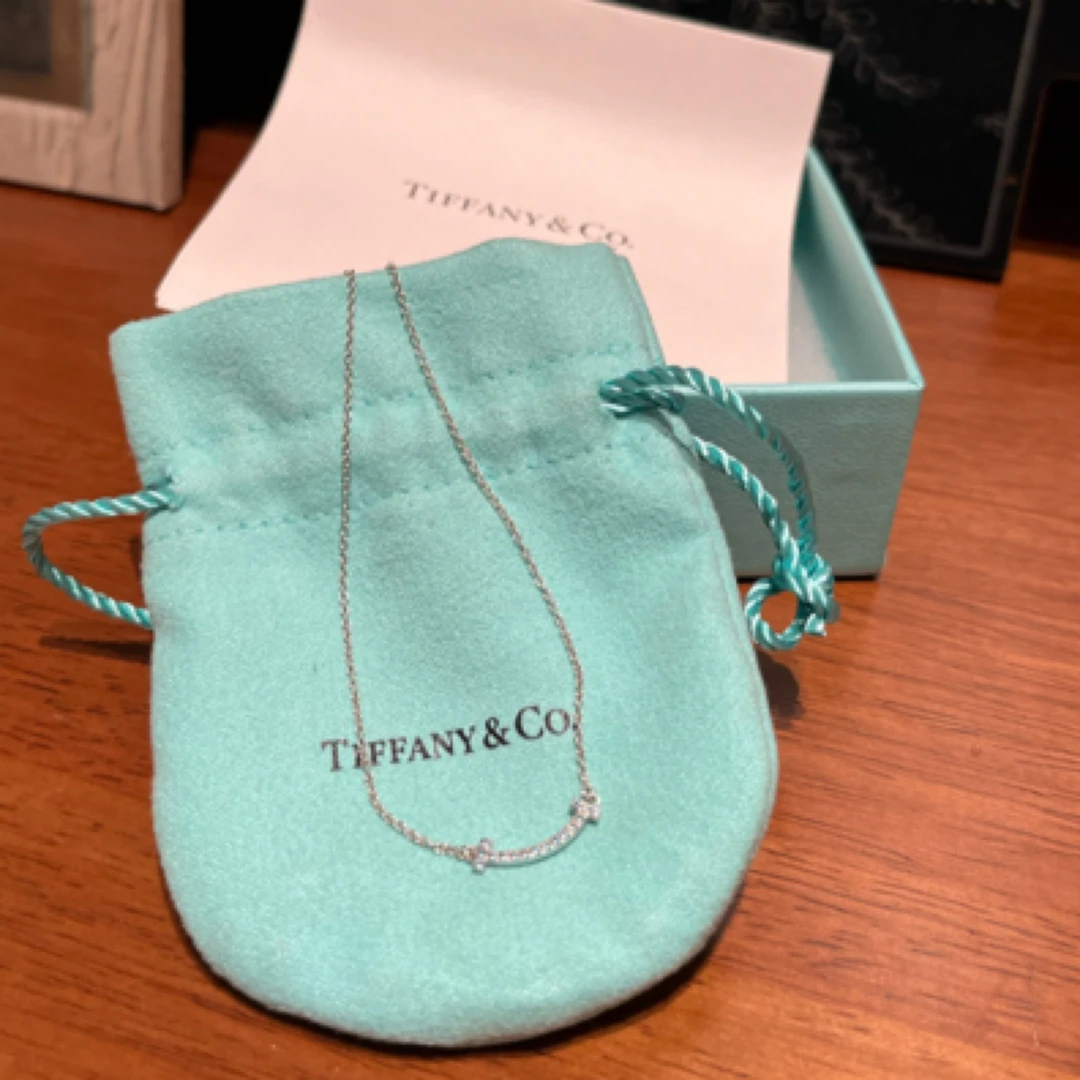 99新 Tiffany & Co./蒂芙尼 限定蓝钻精致时尚项链