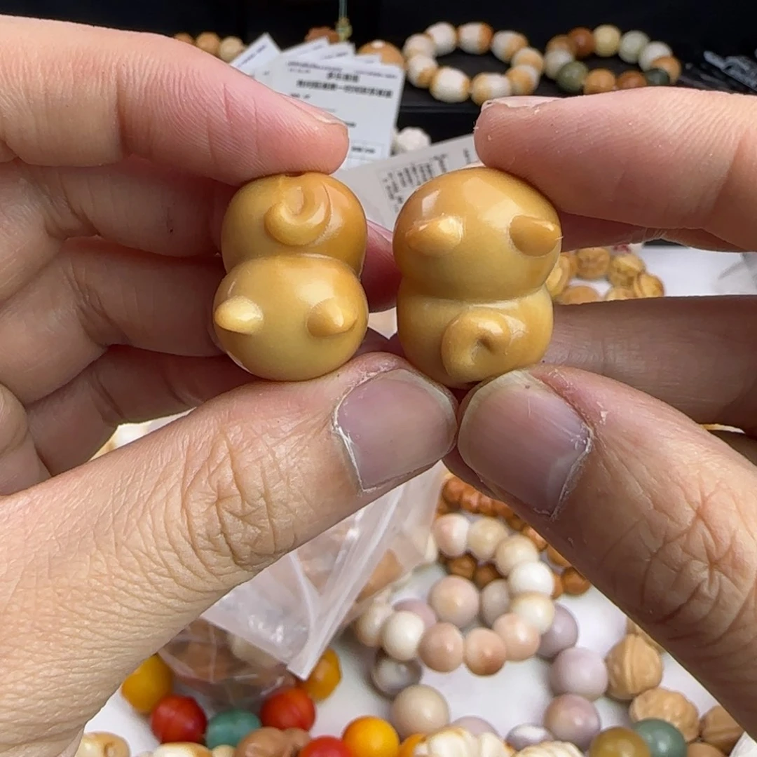 菩提根/象牙果吊坠全品风化趴趴猫2颗