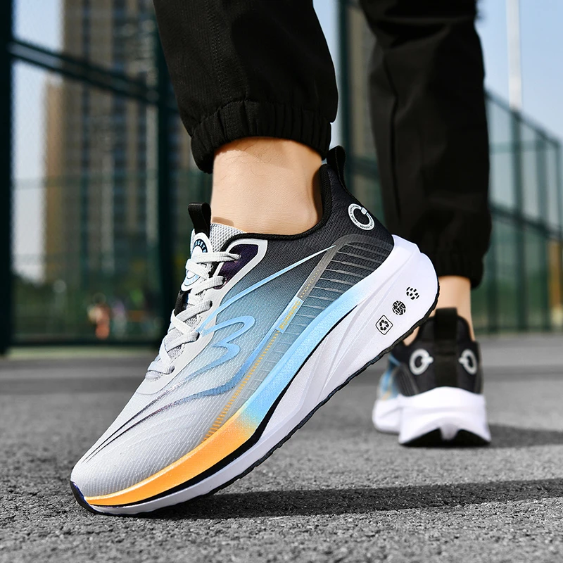 男鞋春季碳板运动鞋48大码减震透气跑步鞋47中考体育软底超轻鞋46