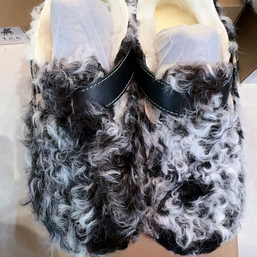 熙***熙羊剖层皮革37码羊毛博肯