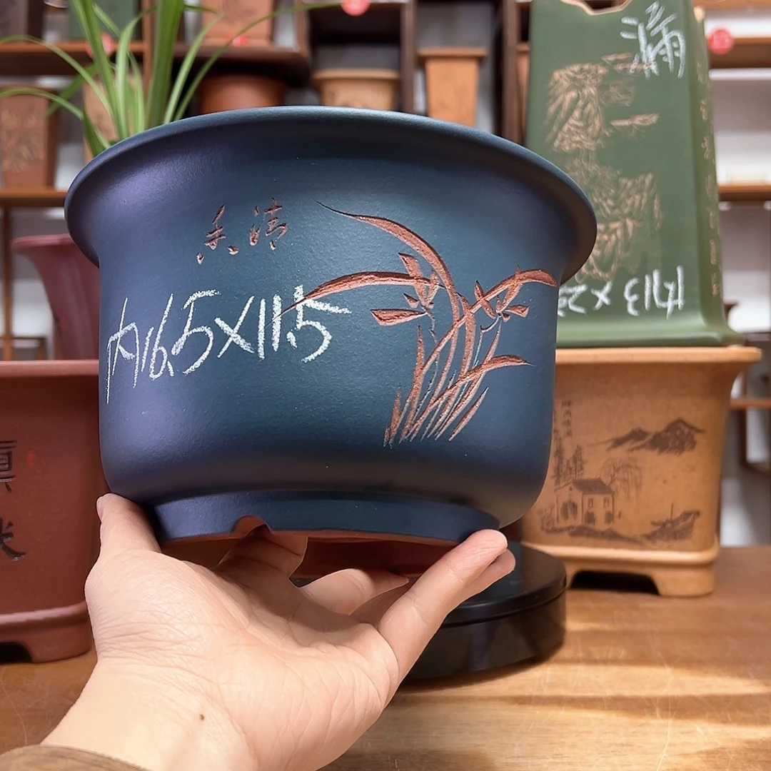 紫砂花盆周之夏精品紫砂花盆