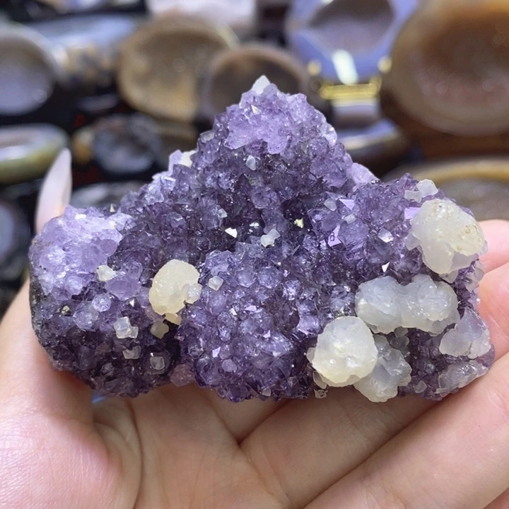未镶嵌珠宝半成品紫晶奇石紫晶摆件