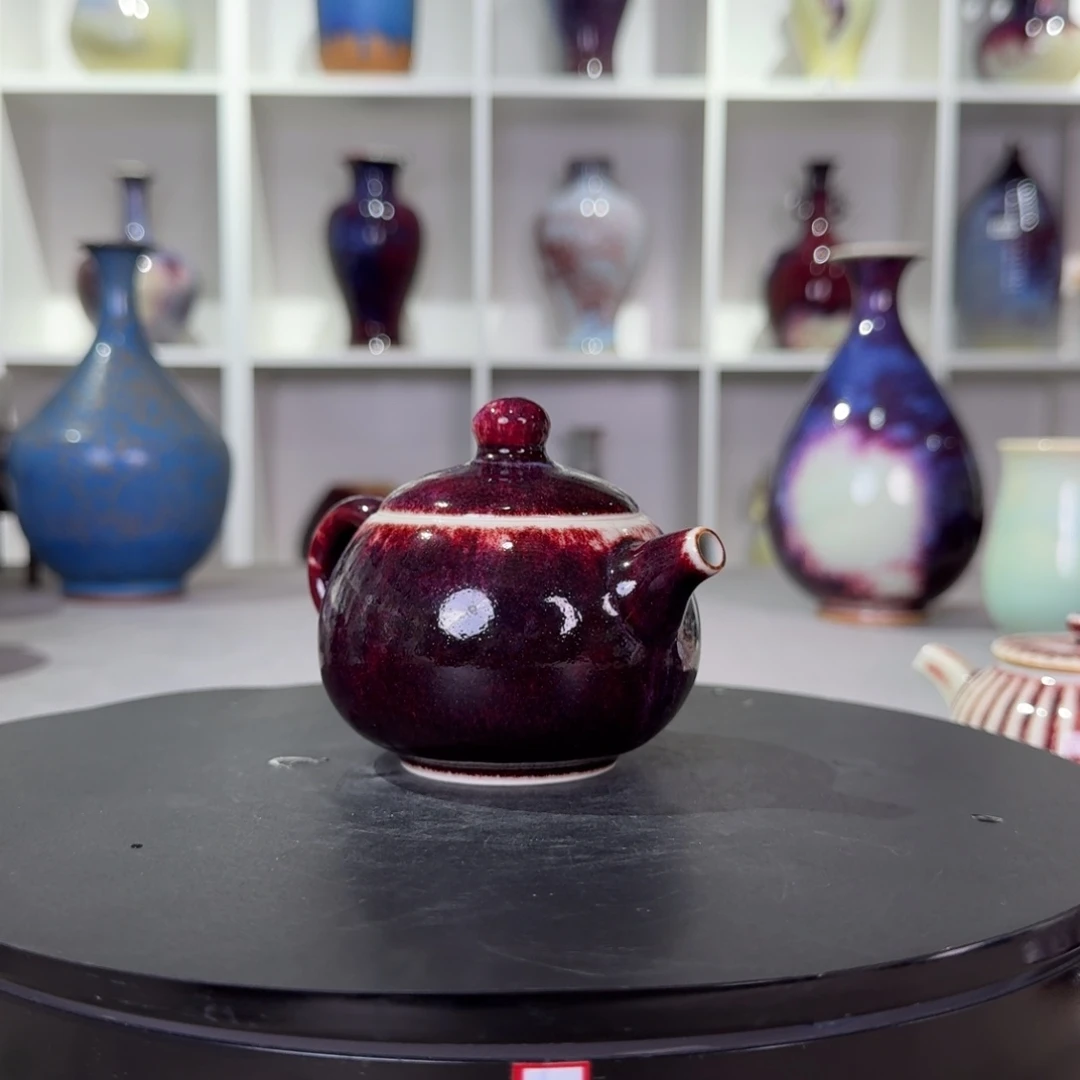 壶福利钧窑茶壶玉石釉