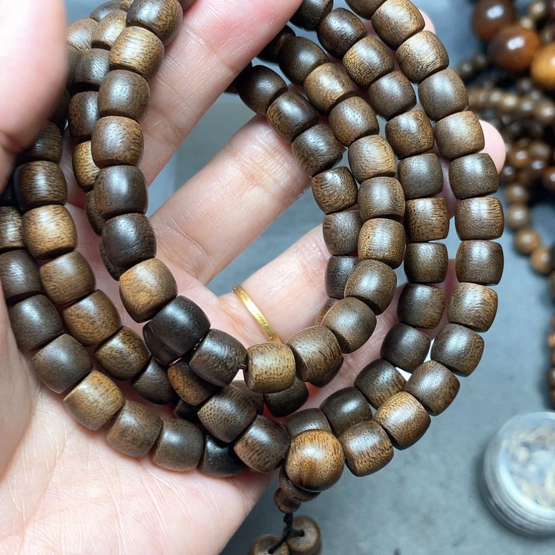 沉香手串芽庄白棋0.8