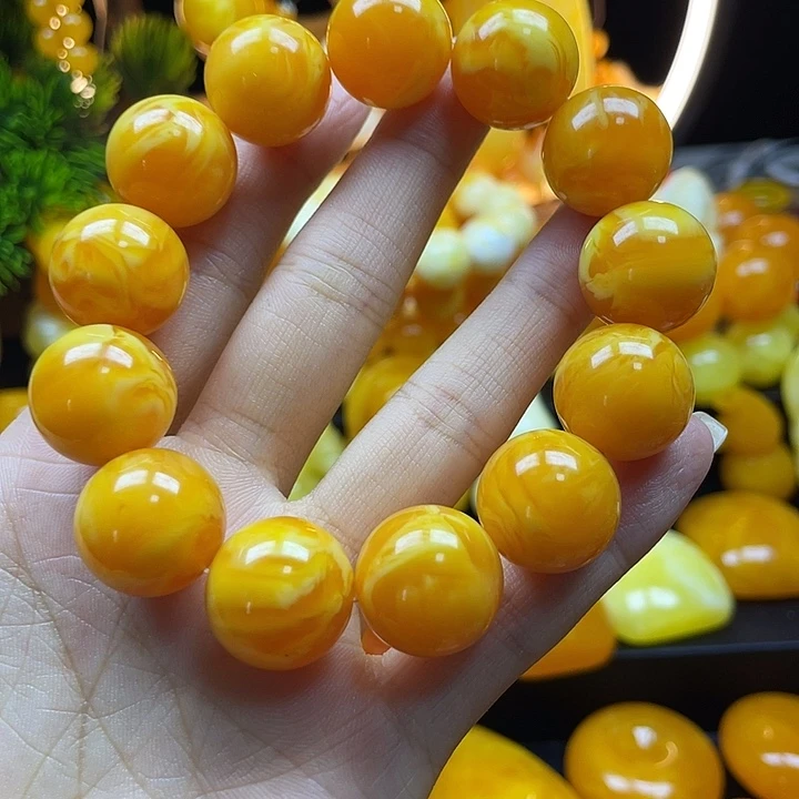 一***流非金属老蜡手串全品无瑕