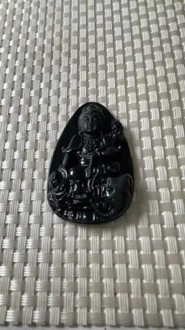 墨翠普贤挂件吊坠