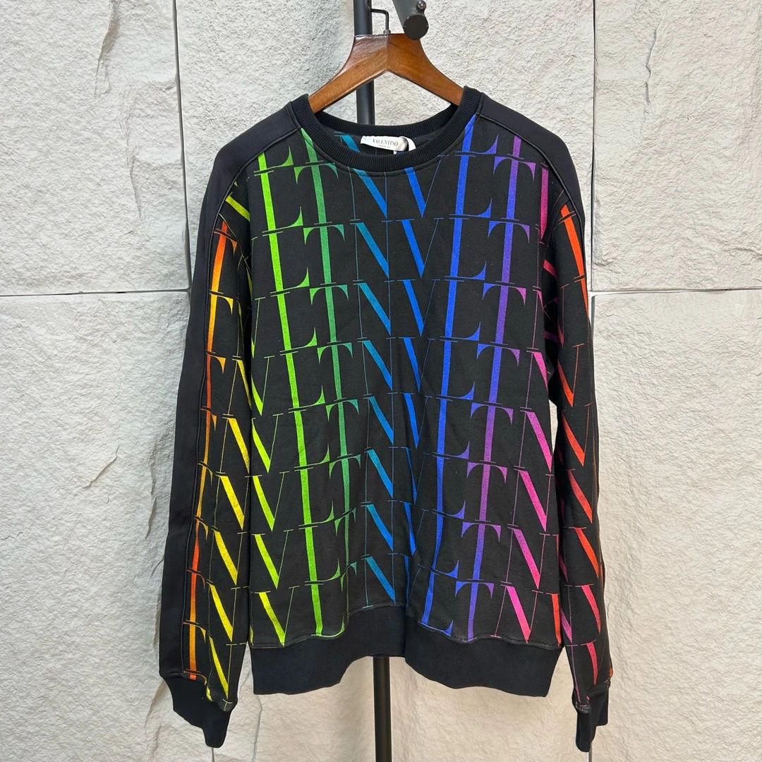 99新 Valentino/华伦天奴 满印logo卫衣 S码 ys001044