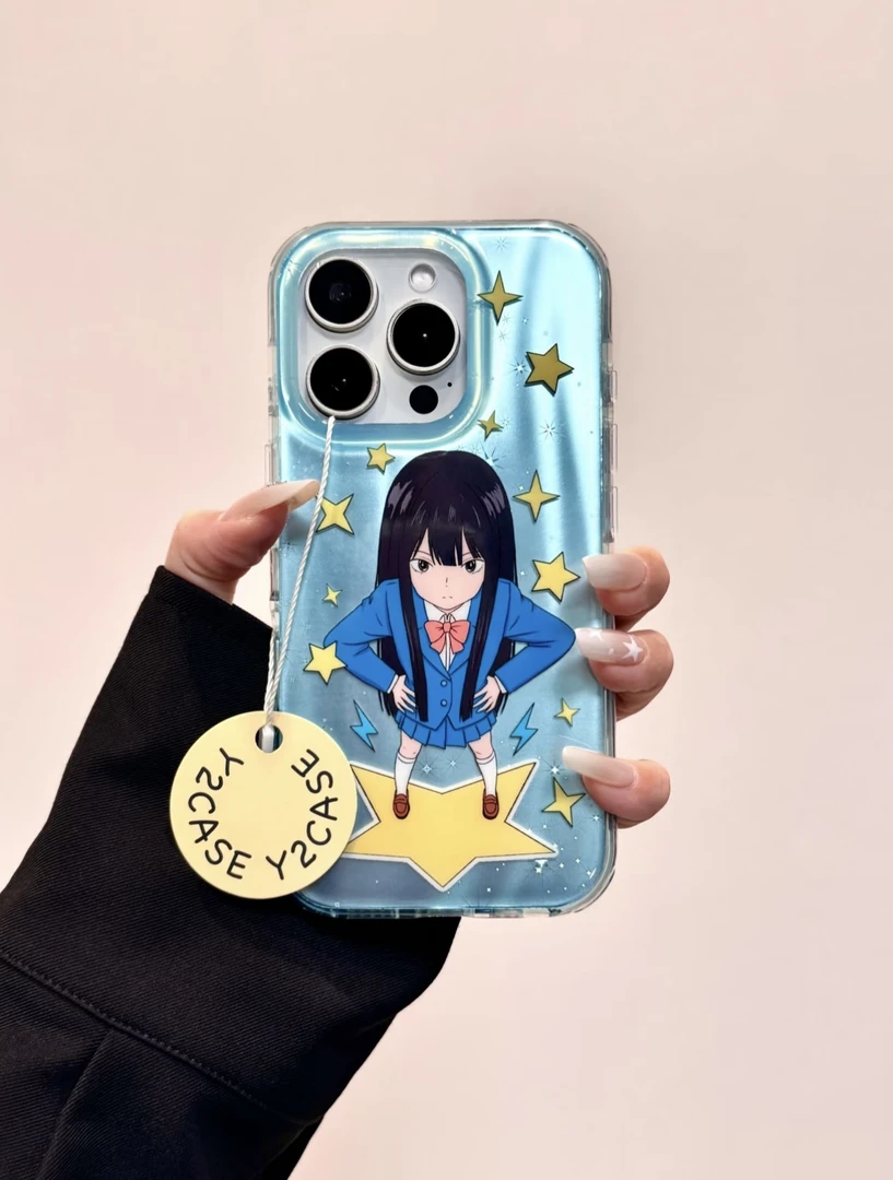 可爱卡通星星叉腰黑沼爽子IMD手机壳适用iPhone16Pro女15新款1314