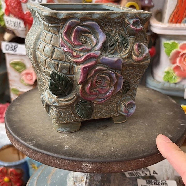 粗陶材质多肉花盆