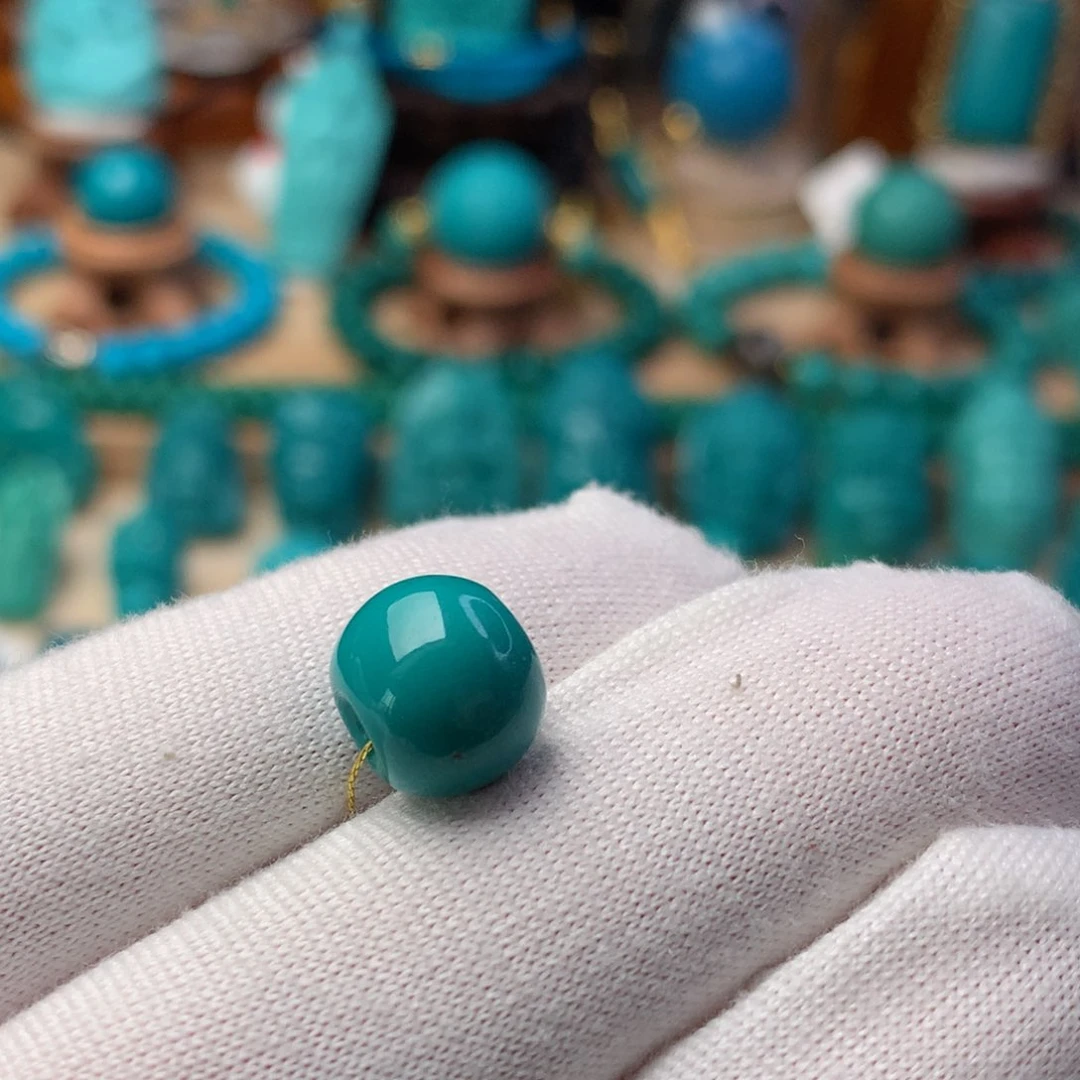 绿松石珠宝奇石未镶嵌10.5m m