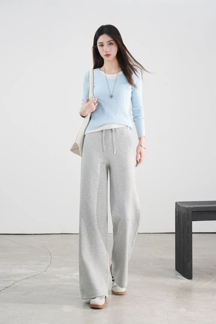 Air阔腿裤2025春夏款显瘦高腰宽松薄款垂感SPD207