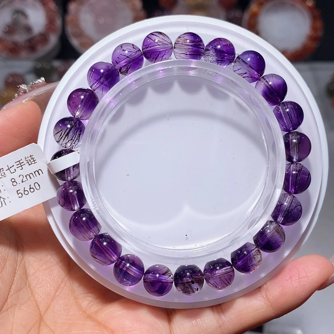 水晶未镶嵌手链紫超七