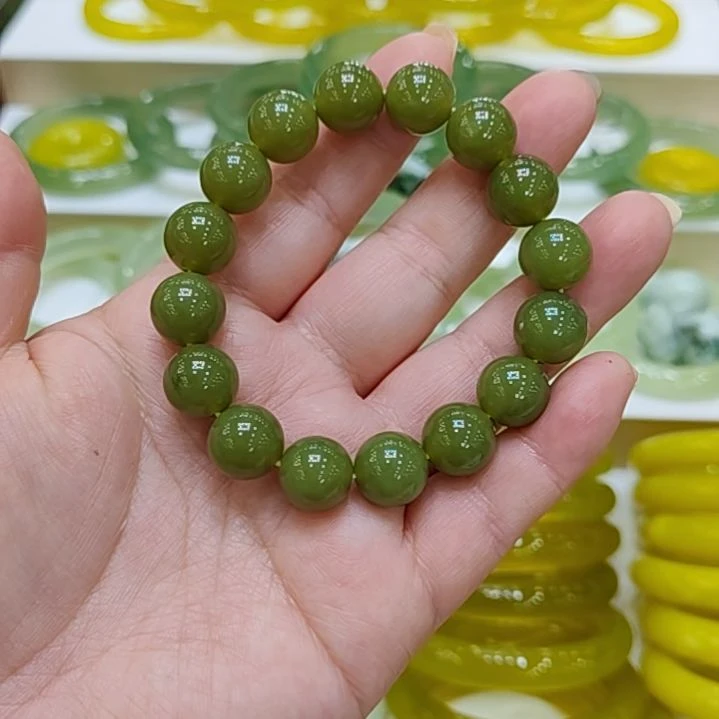 岫玉未镶嵌手链岫玉