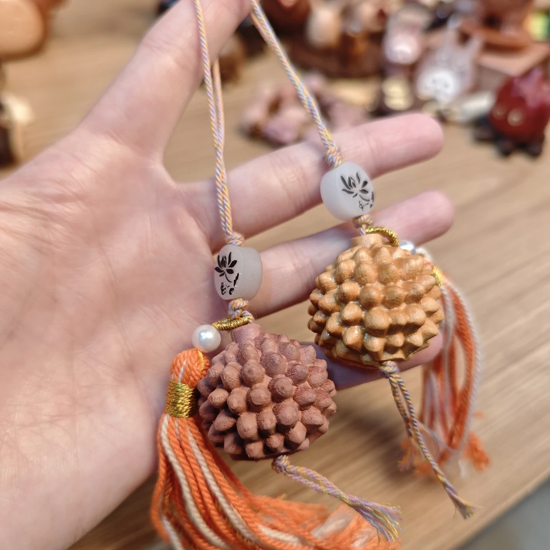 荔枝榴莲手机挂件包包挂件可爱