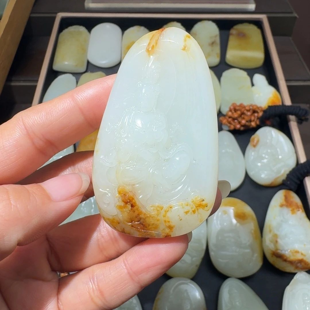 和田玉未镶嵌吊坠(不含链)