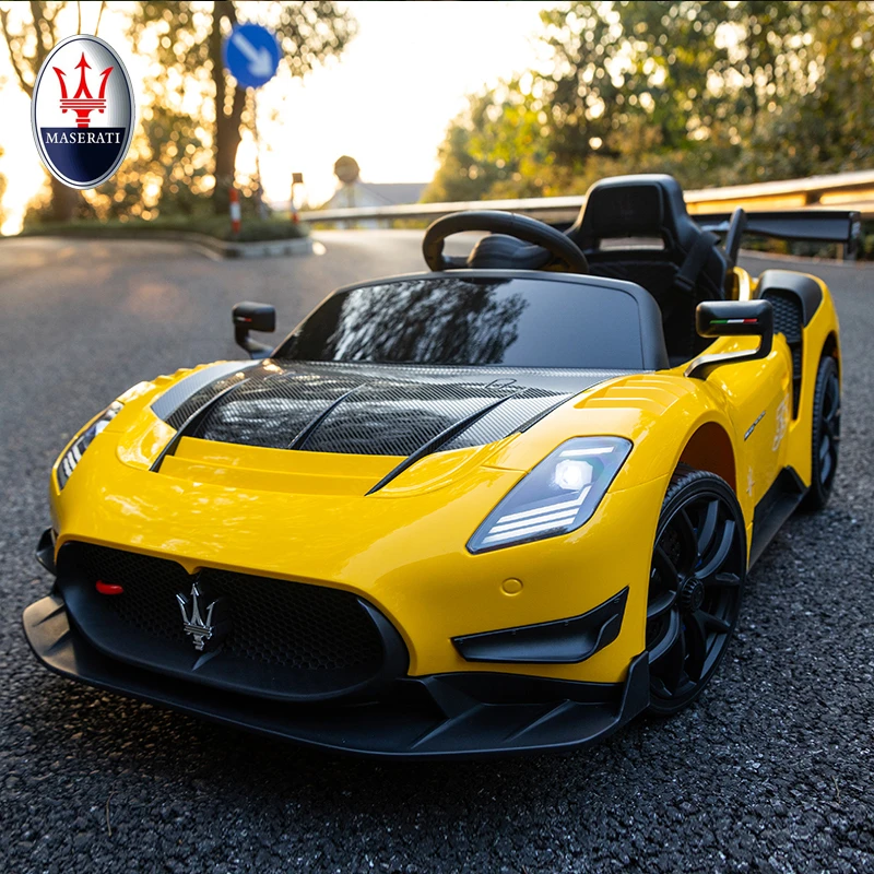 玛莎拉蒂儿童电动车四轮遥控跑车亲子儿童电动车四轮汽车