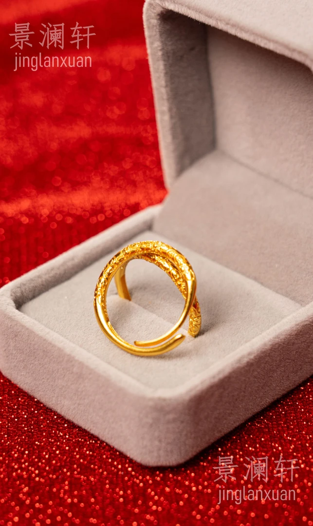 合金戒指 紫荆花戒指