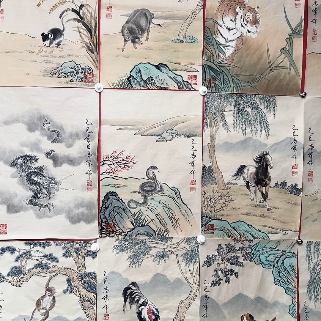 国画冯伟老师亲笔手绘作品慧