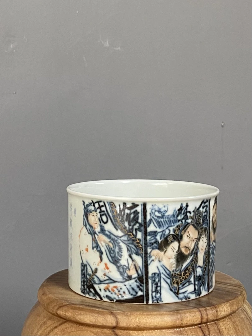 几道家珍贪嗔痴直口杯陶瓷150cc景德镇全手工茶杯手绘瓷杯花纹