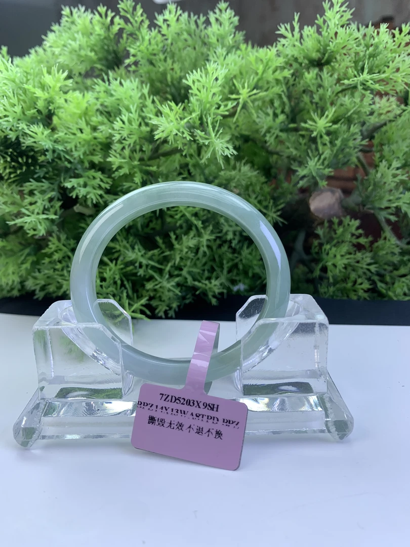 【刘思懿】天然缅甸A货翡翠手镯-N-2