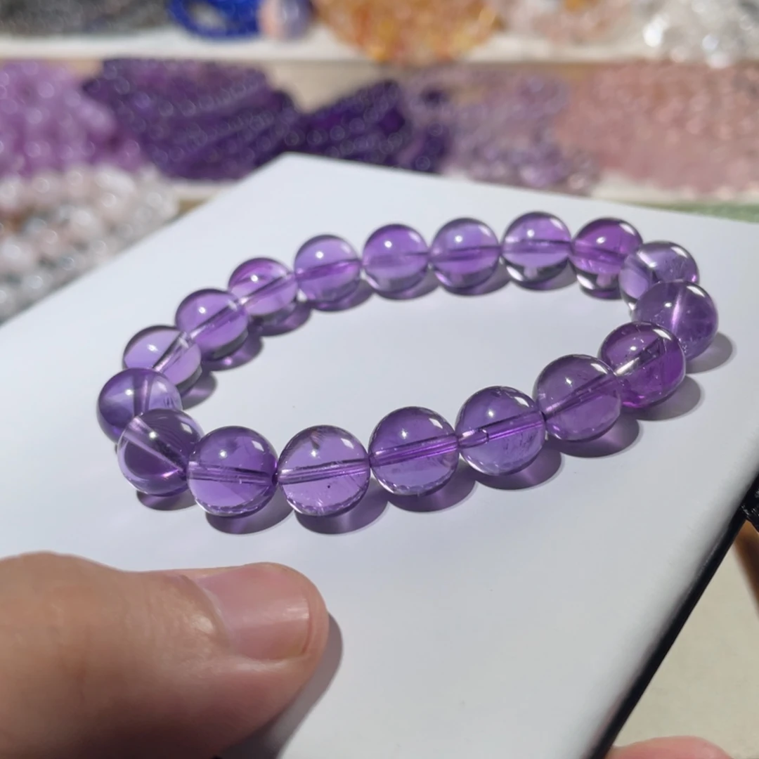 水晶未镶嵌手链紫水晶