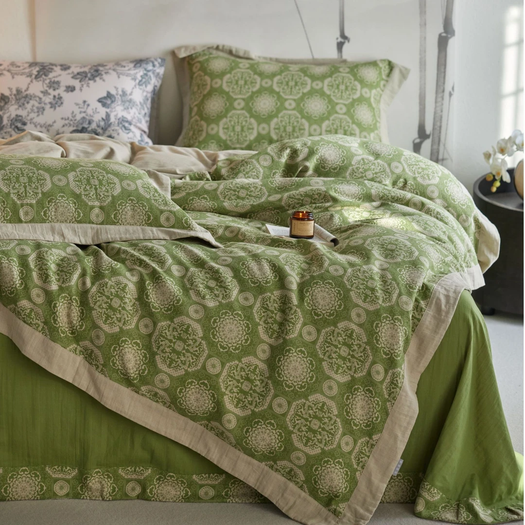 双层纱四件套 | 有斐家居意韵全棉A类双层纱四件套床品