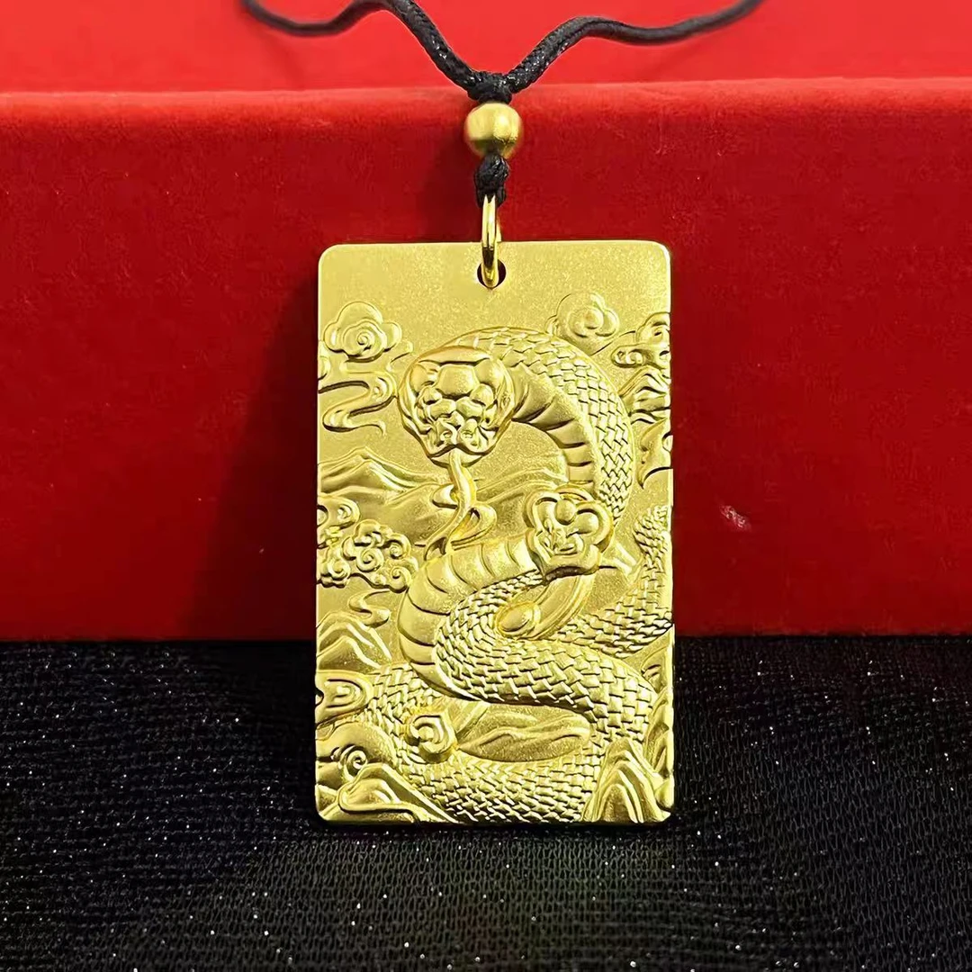 合金吊坠 蛇年吊坠实心时尚大气磨砂精美传承巴蛇