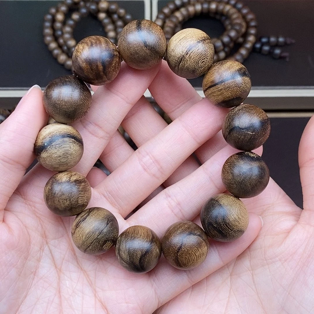 沉香手串刘*军越南芽庄白奇楠虎皮缨子瘤疤沉水1.8