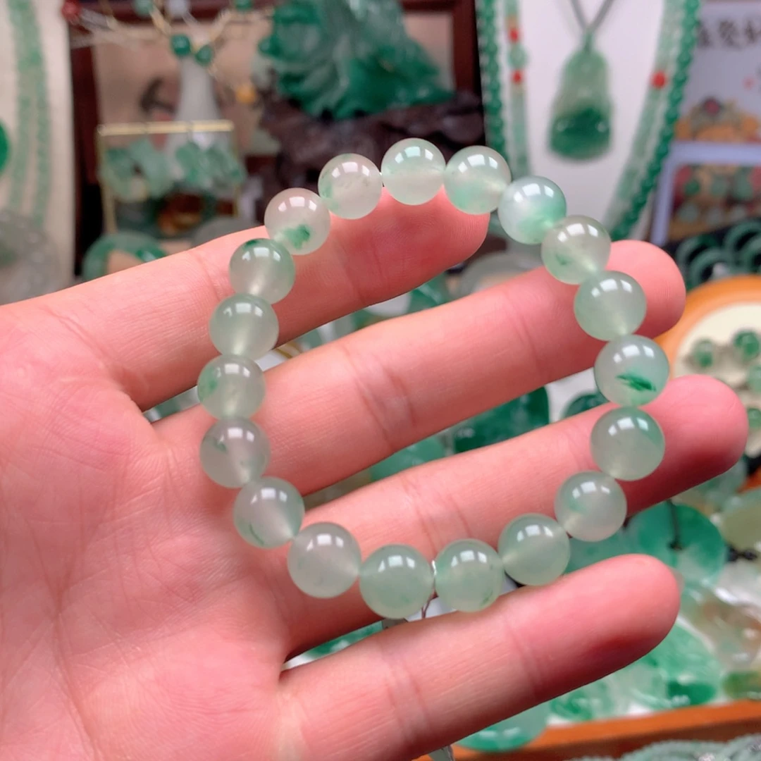 石英质玉（非洲翠）手串未镶嵌