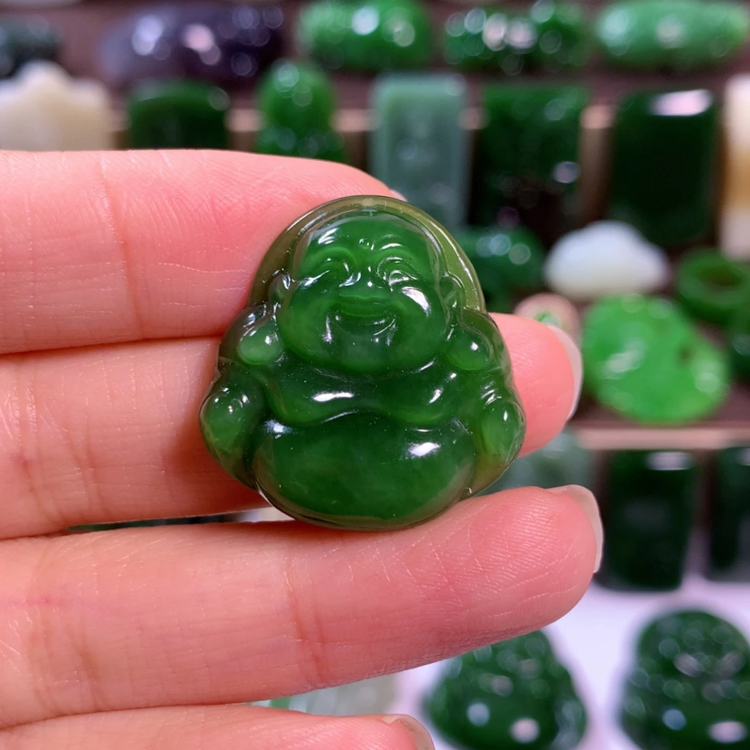 和田玉银S925镶嵌挂件