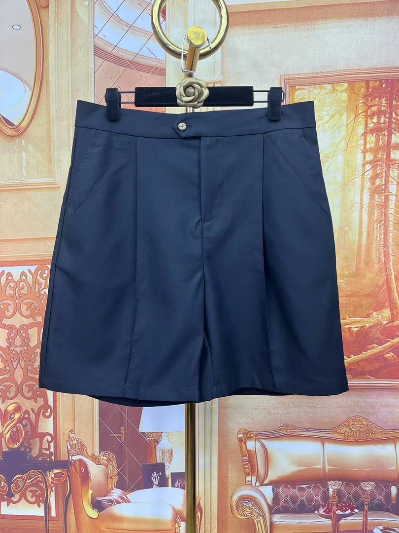 261夏款显瘦时尚高腰直筒休闲短裤