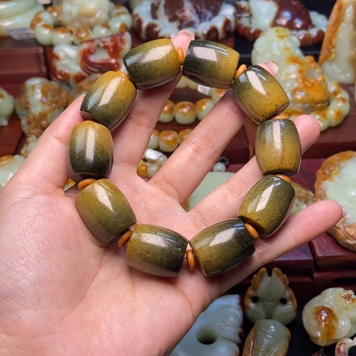 岫岩河磨玉（透闪石质玉）未镶嵌手链