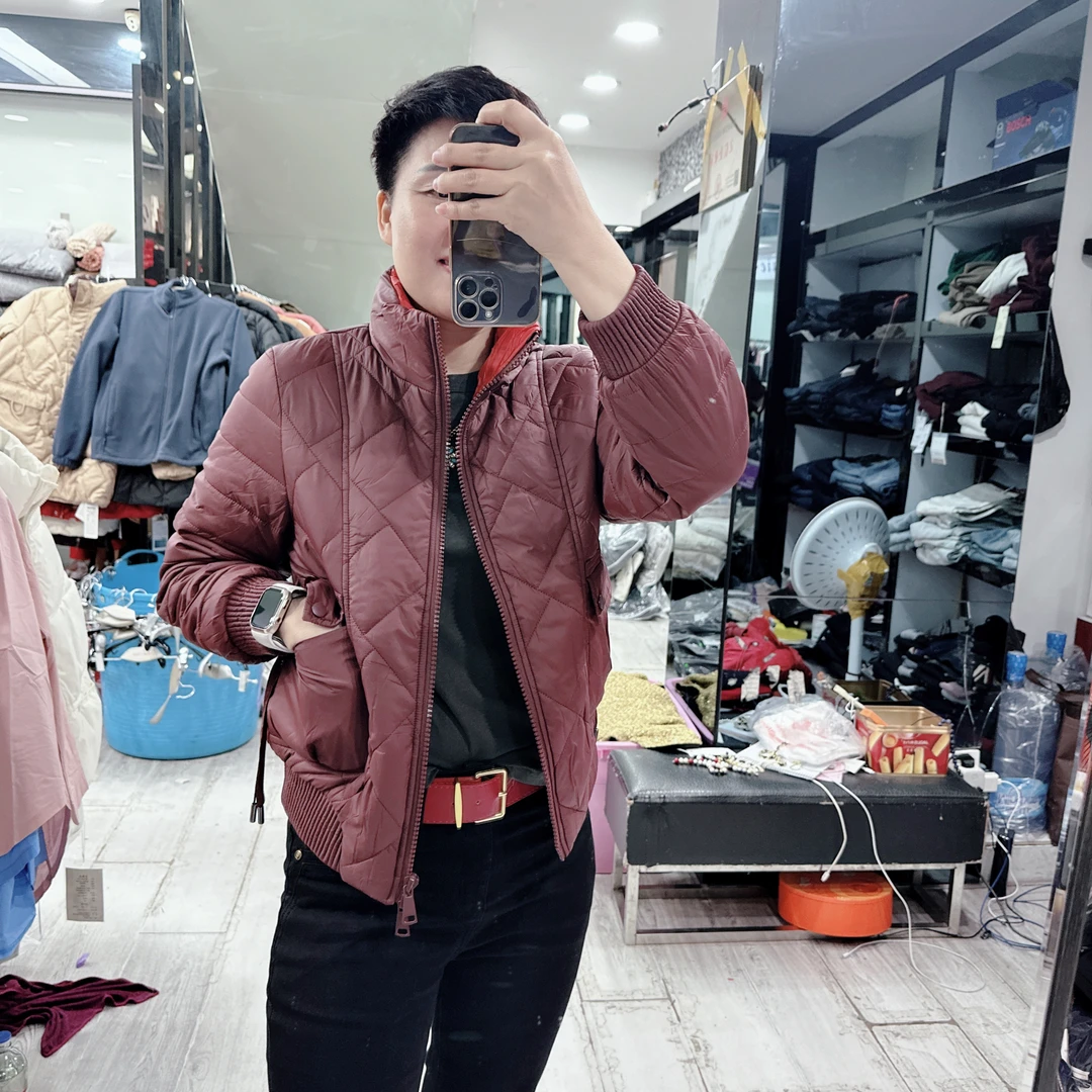 优质棉服3色撞色立领超轻便2色外套风衣1095品