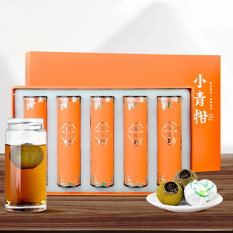 小青柑普洱茶新会柑皮鲜爽柑普礼盒茶茶叶