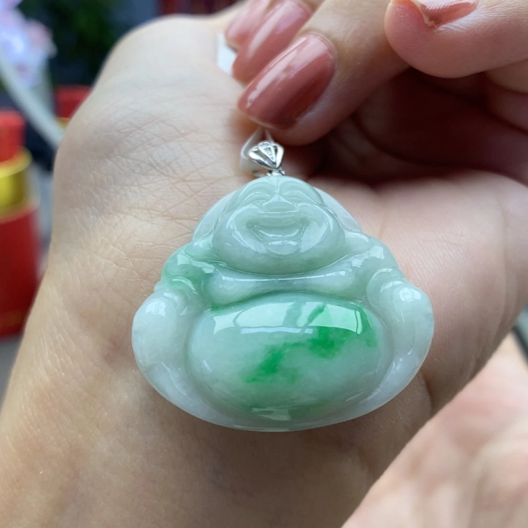 翡翠银S925镶嵌颈饰吊坠22