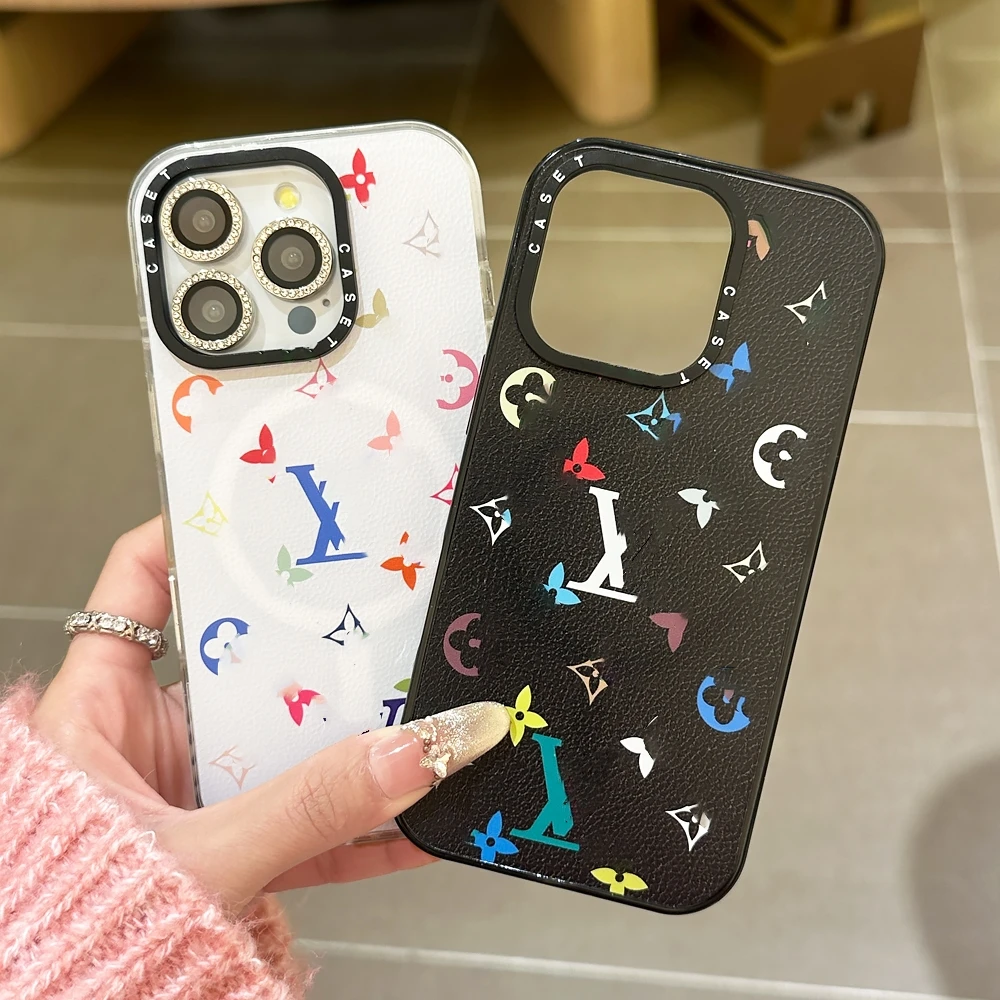 【磁吸-黑白三彩】高级感iPhone16promax老花手机壳适用苹果15pro