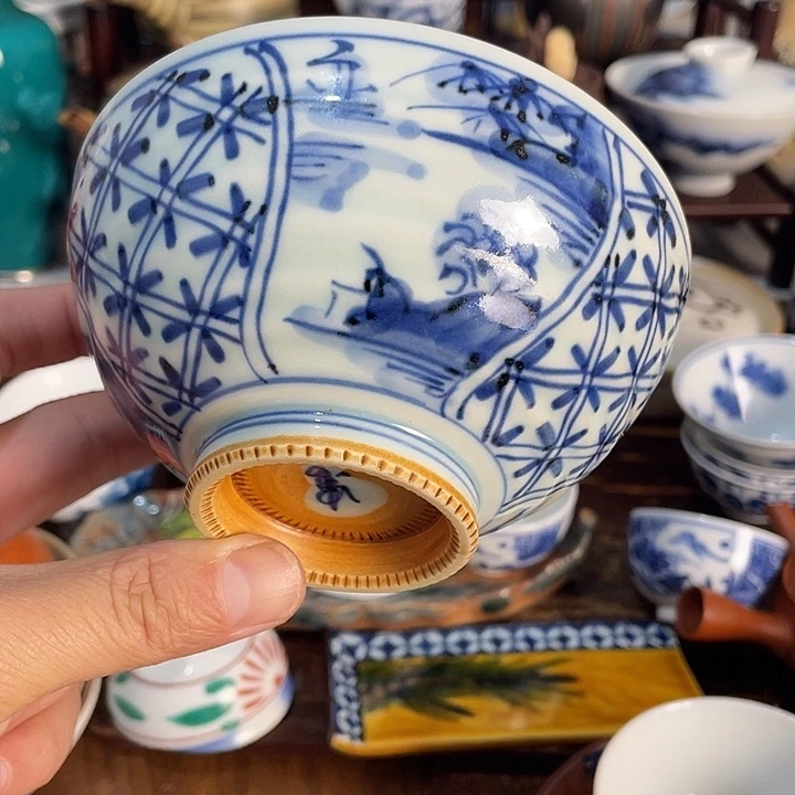 瓷片青花老碗不错的哦