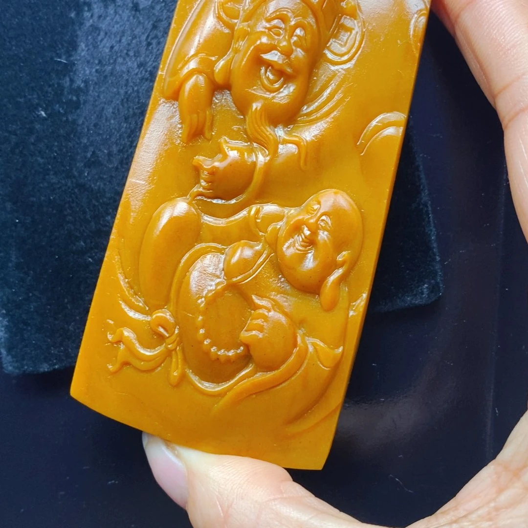 未镶嵌石英质玉（黄龙玉）吊坠(不含链)
