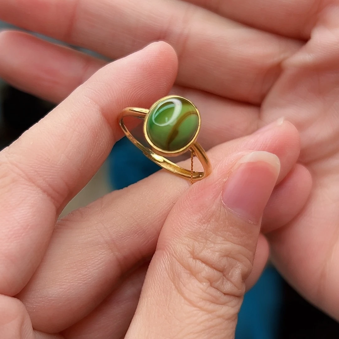 18K金镶嵌绿松石珠宝奇石