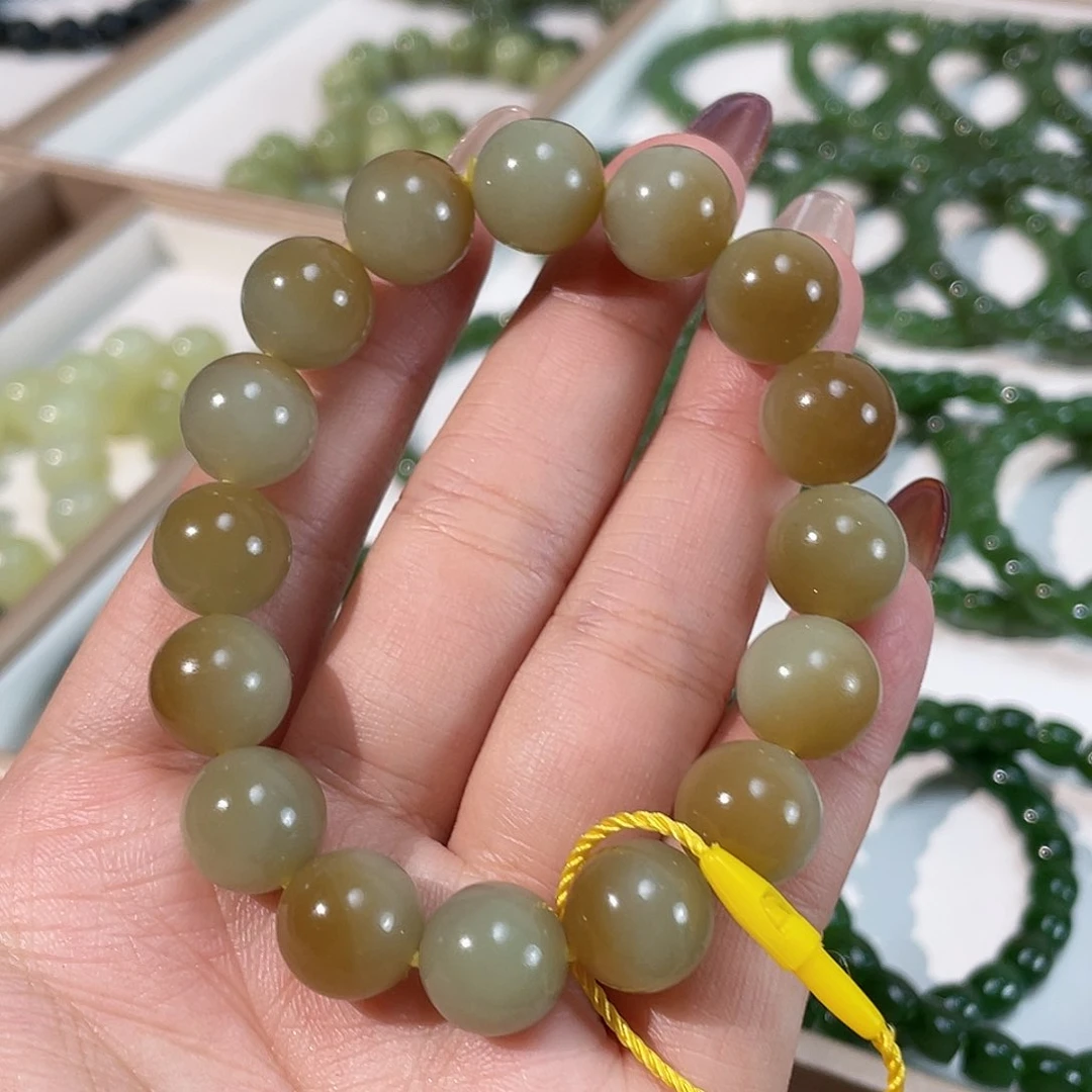 和田玉手链未镶嵌卡12金山矿