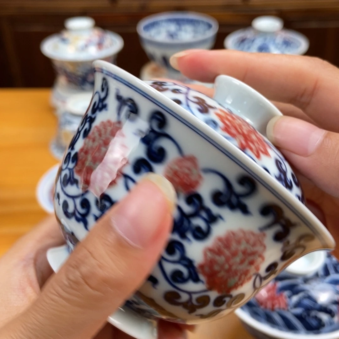 手绘现代茶具非古董