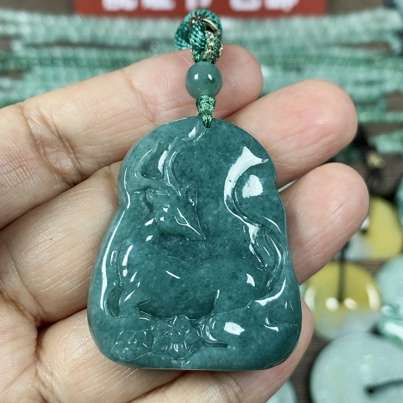 【闪购商品】翡翠颈饰未镶嵌玉吊坠翡翠玉一路有你一路相伴中款